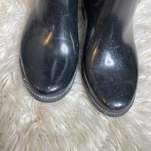 Michael Kors Sutter Logo Rubber Rainbootie Rain Boot Black Women's Size 6 - Picture 5 of 7